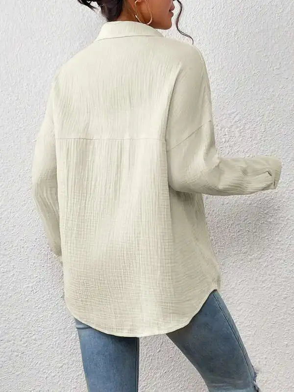 Coco Textured Button-Up Overshirt