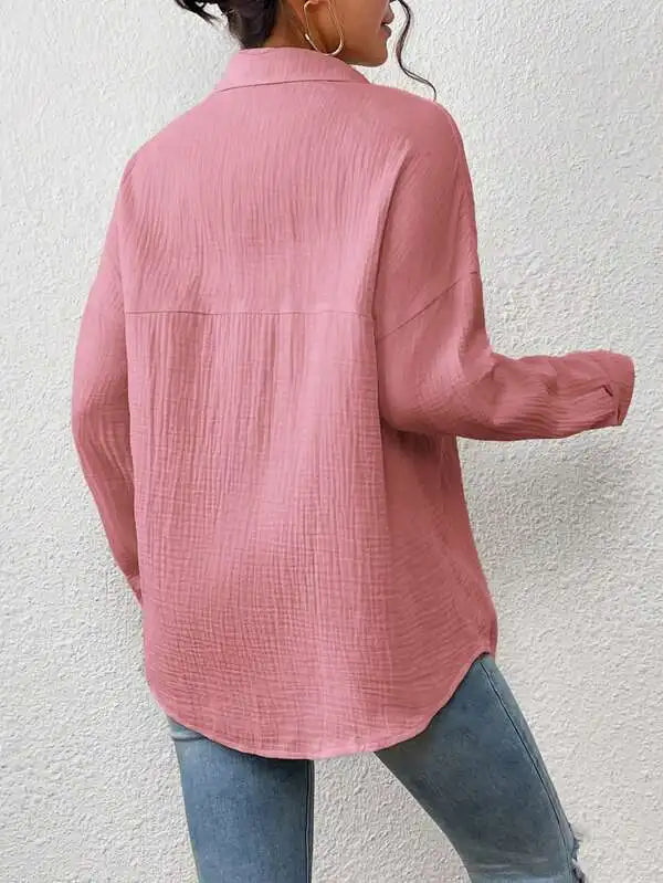 Coco Textured Button-Up Overshirt