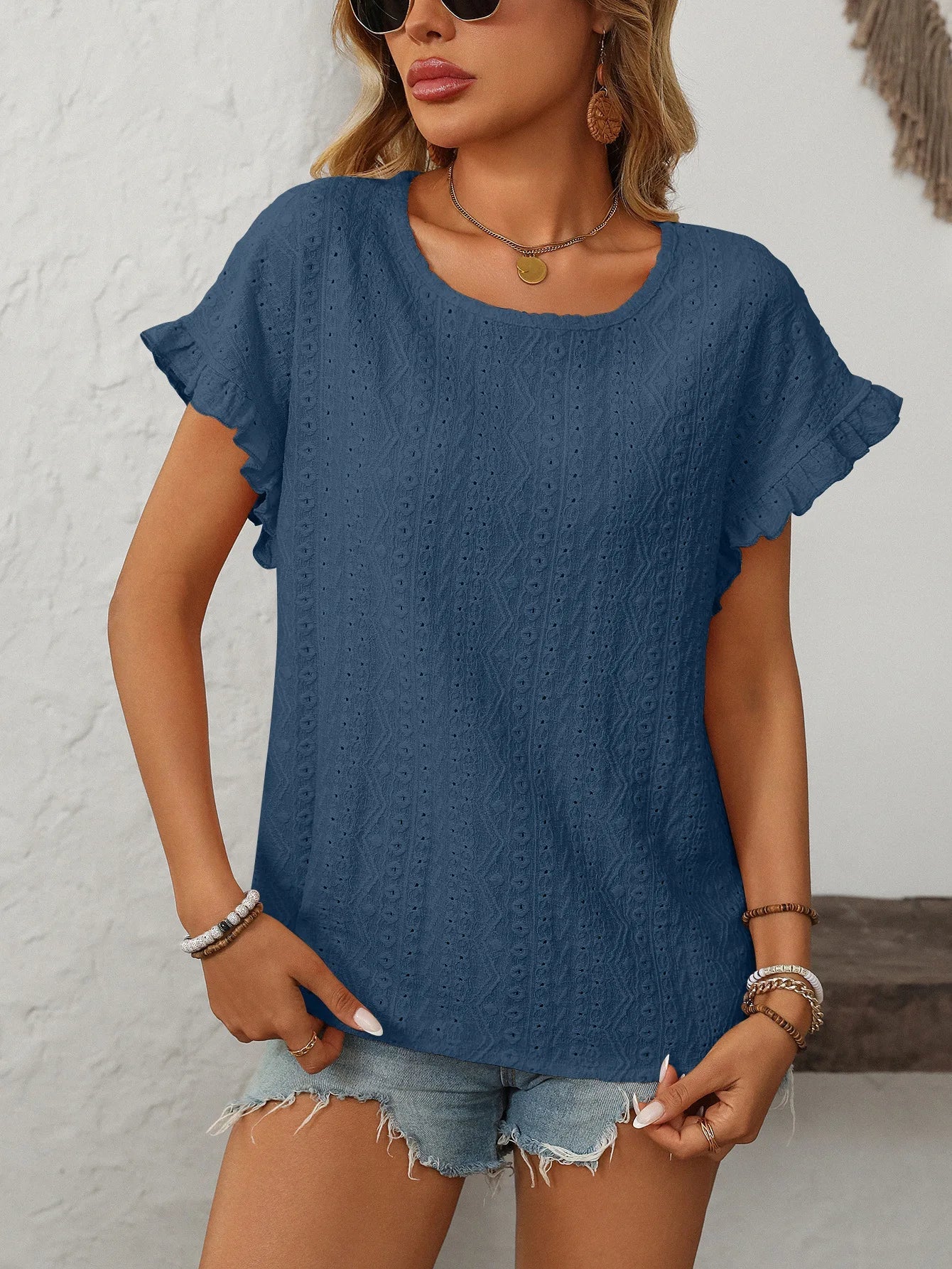 Lace Ruffle Tee