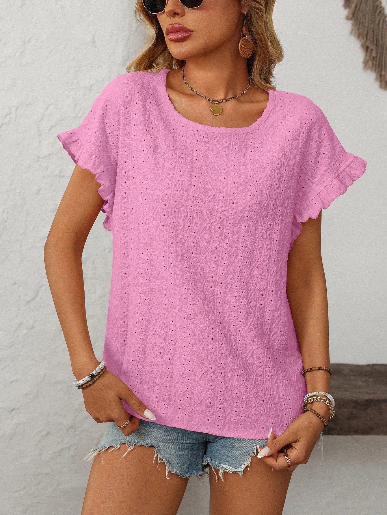 Lace Ruffle Tee