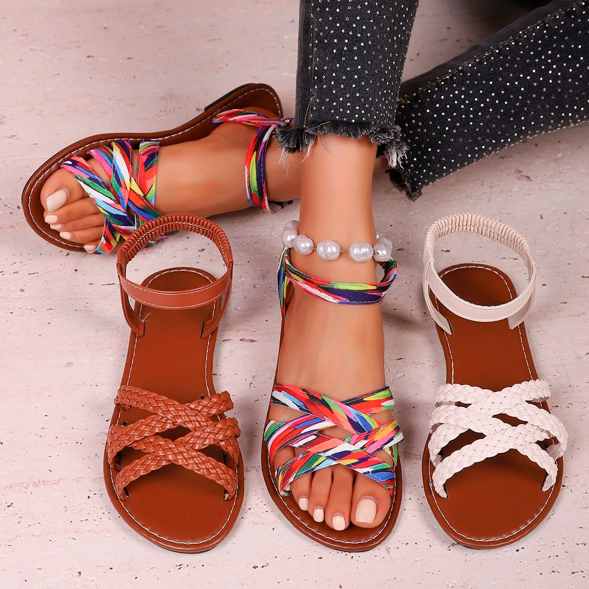 TerraWeave™ Cross-Strap Sandals