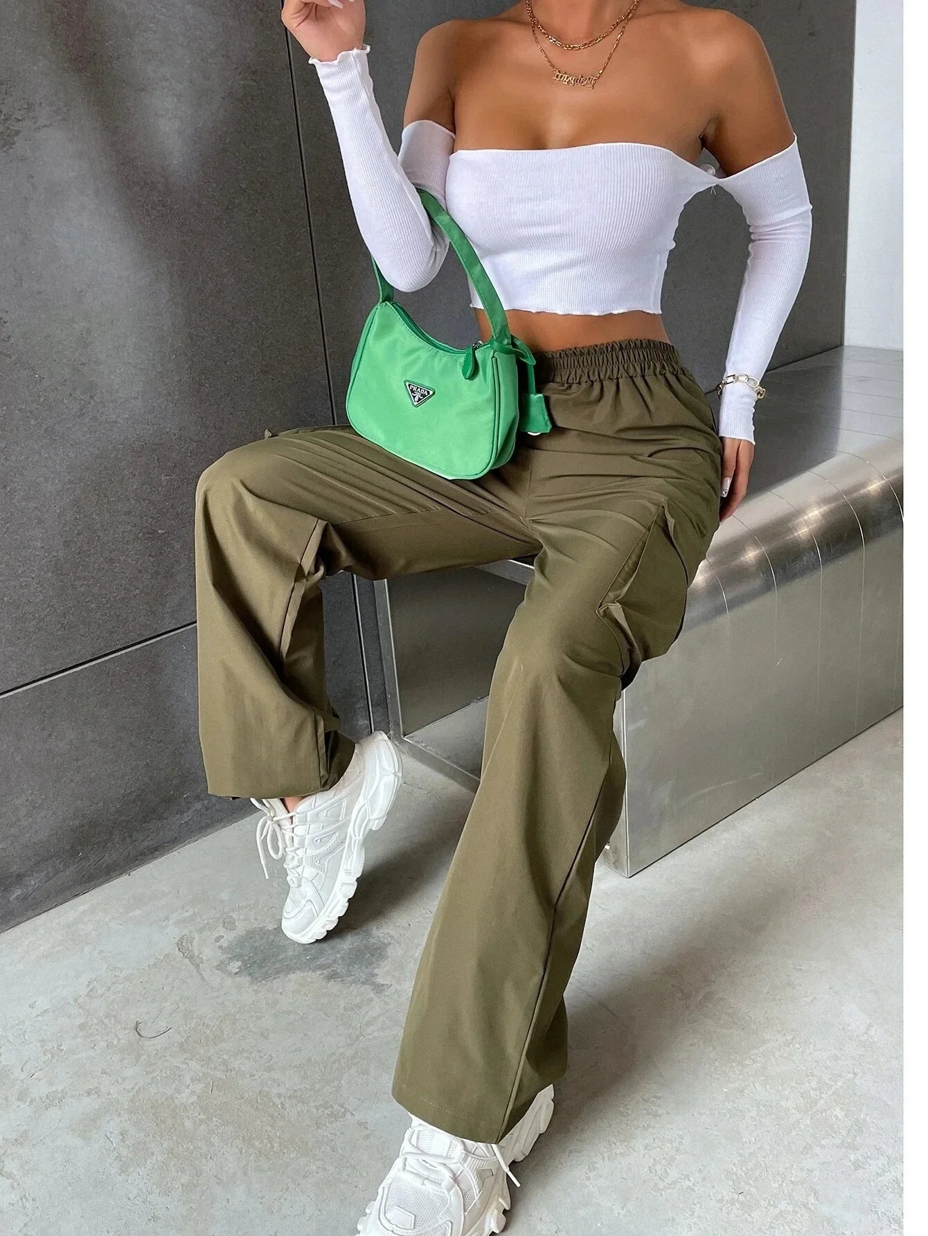 Kristin High-Waist Cargo Pants