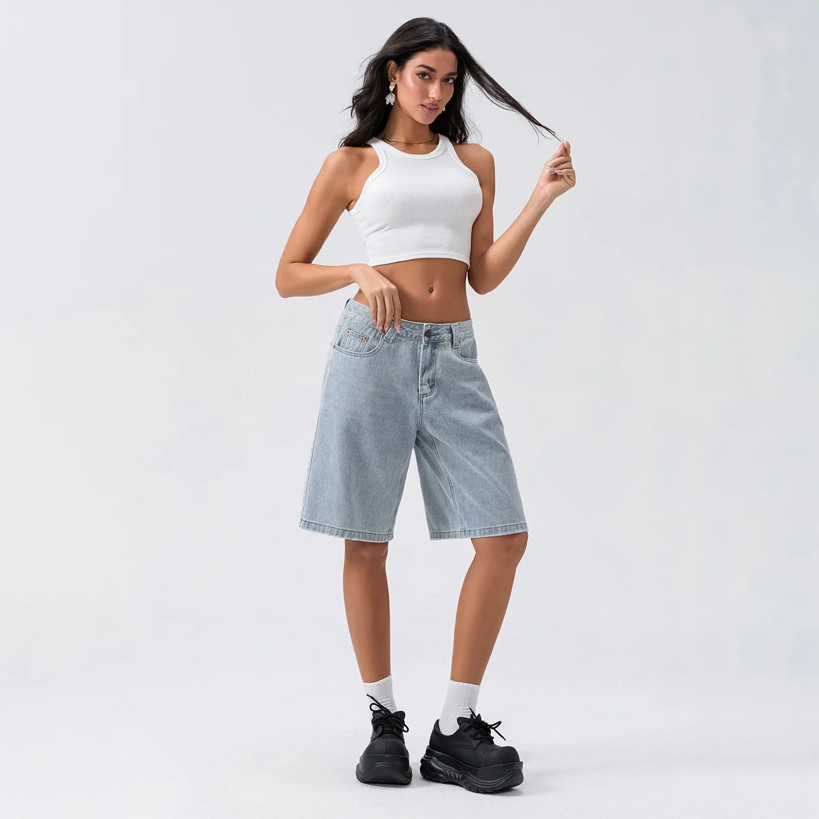 UrbanEase Denim Bermuda Shorts