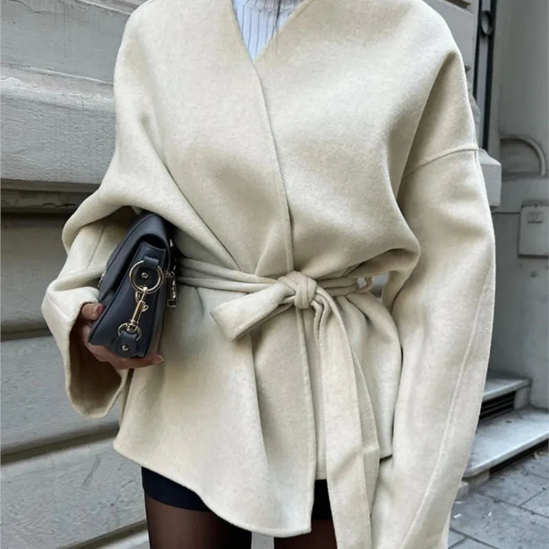 Serena Wrap Wool Coat