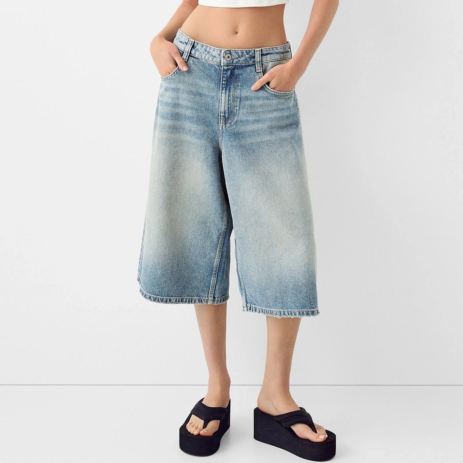 Cali Vintage Denim Bermuda Shorts