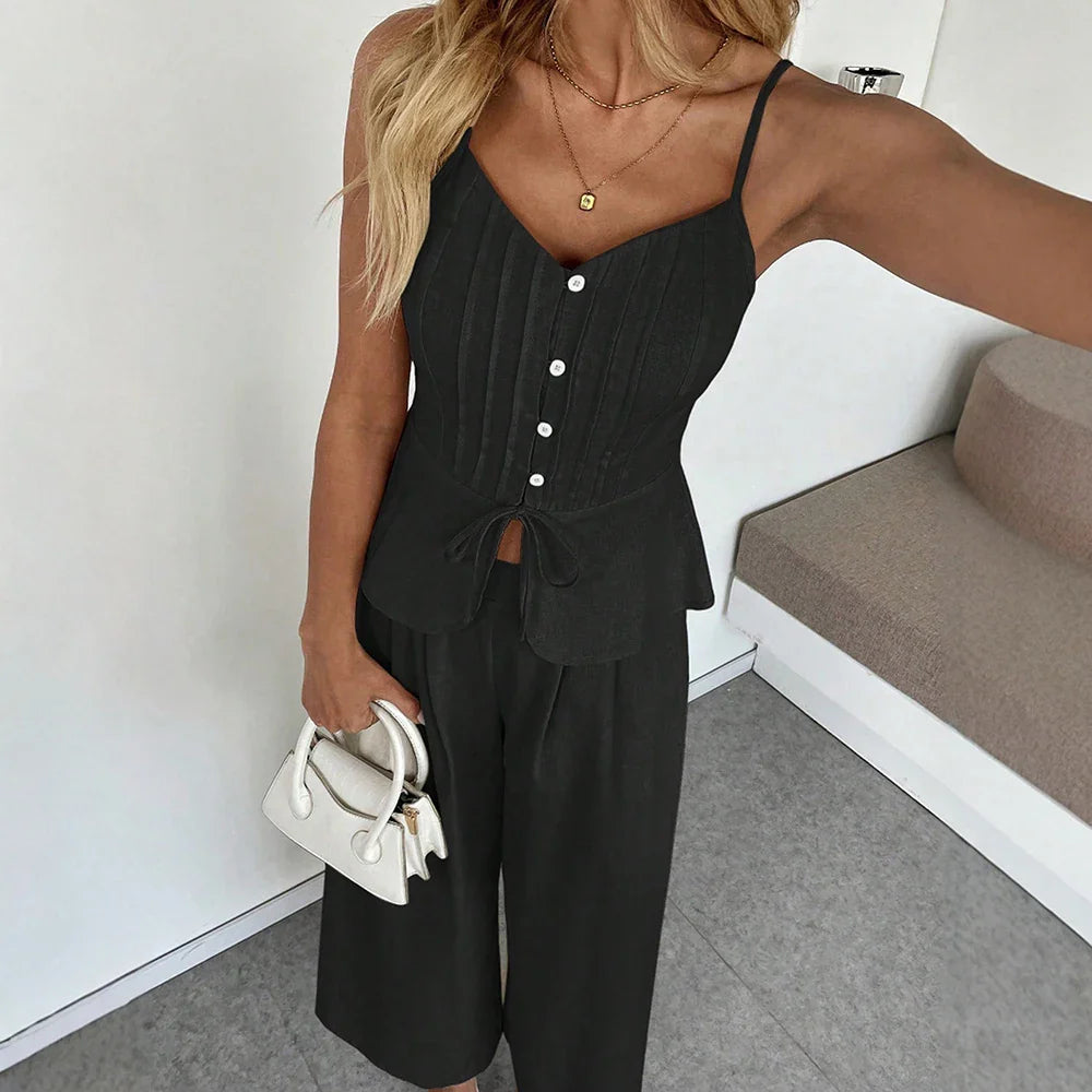 Catelyn Sky Breeze Wide-Leg Jumpsuit