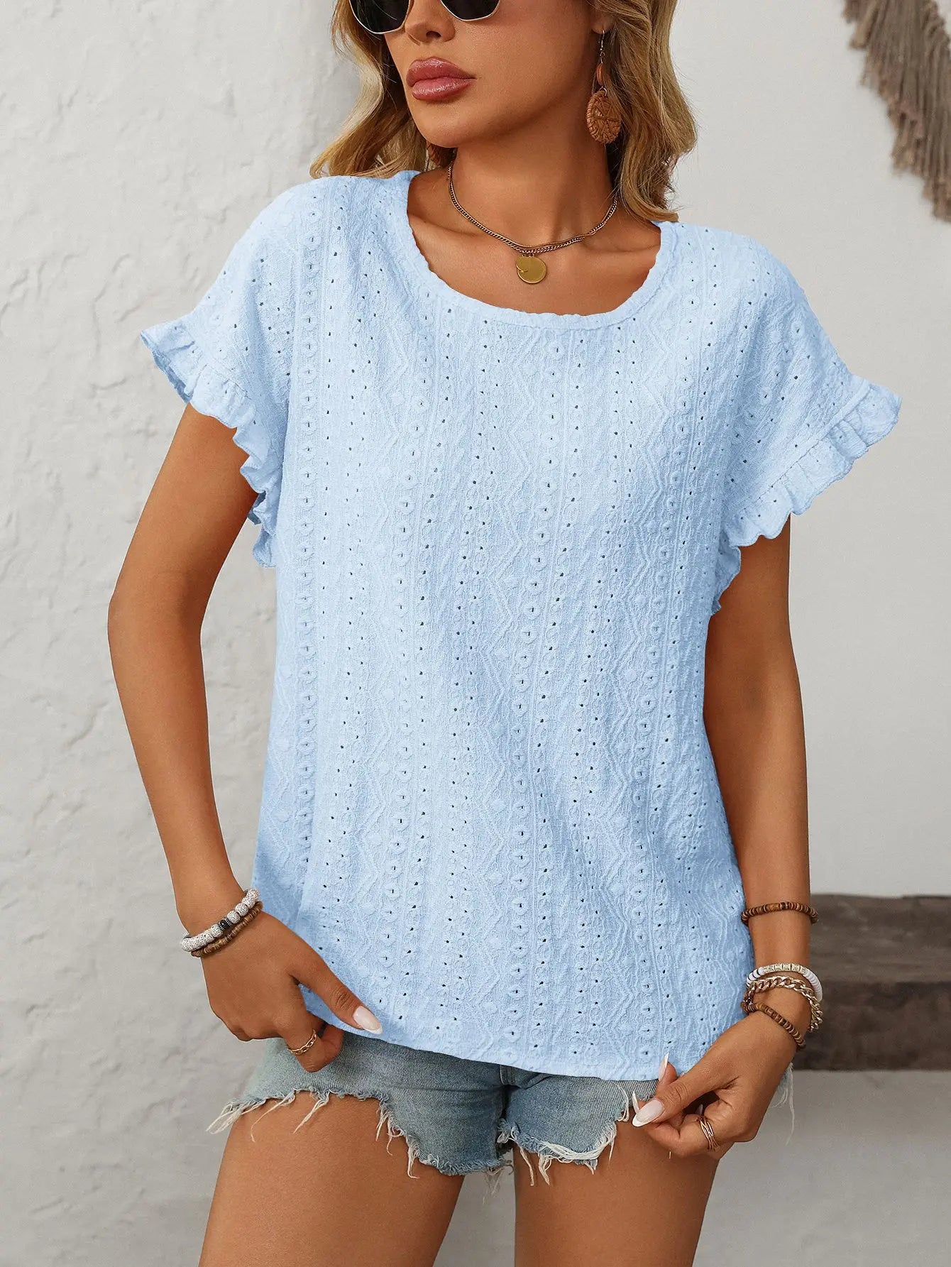 Lace Ruffle Tee