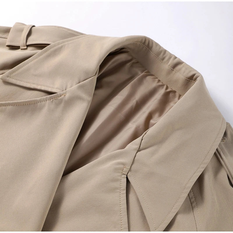 SculptedSilhouette™ Belted Oversize Trench – Luxe Structure Redefined