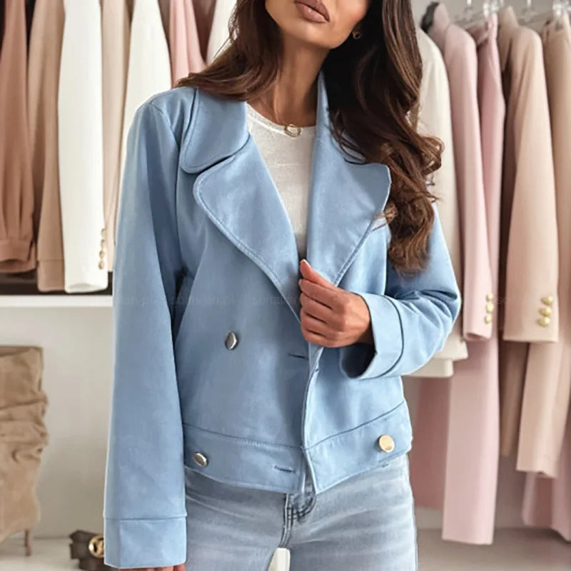 Sophia Cropped Double-Breasted Jacket