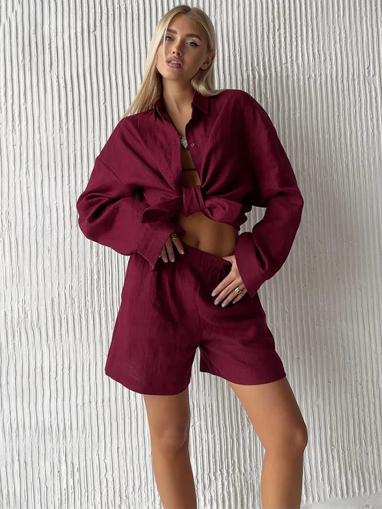 Andrea Breeze Linen Two-Piece Set
