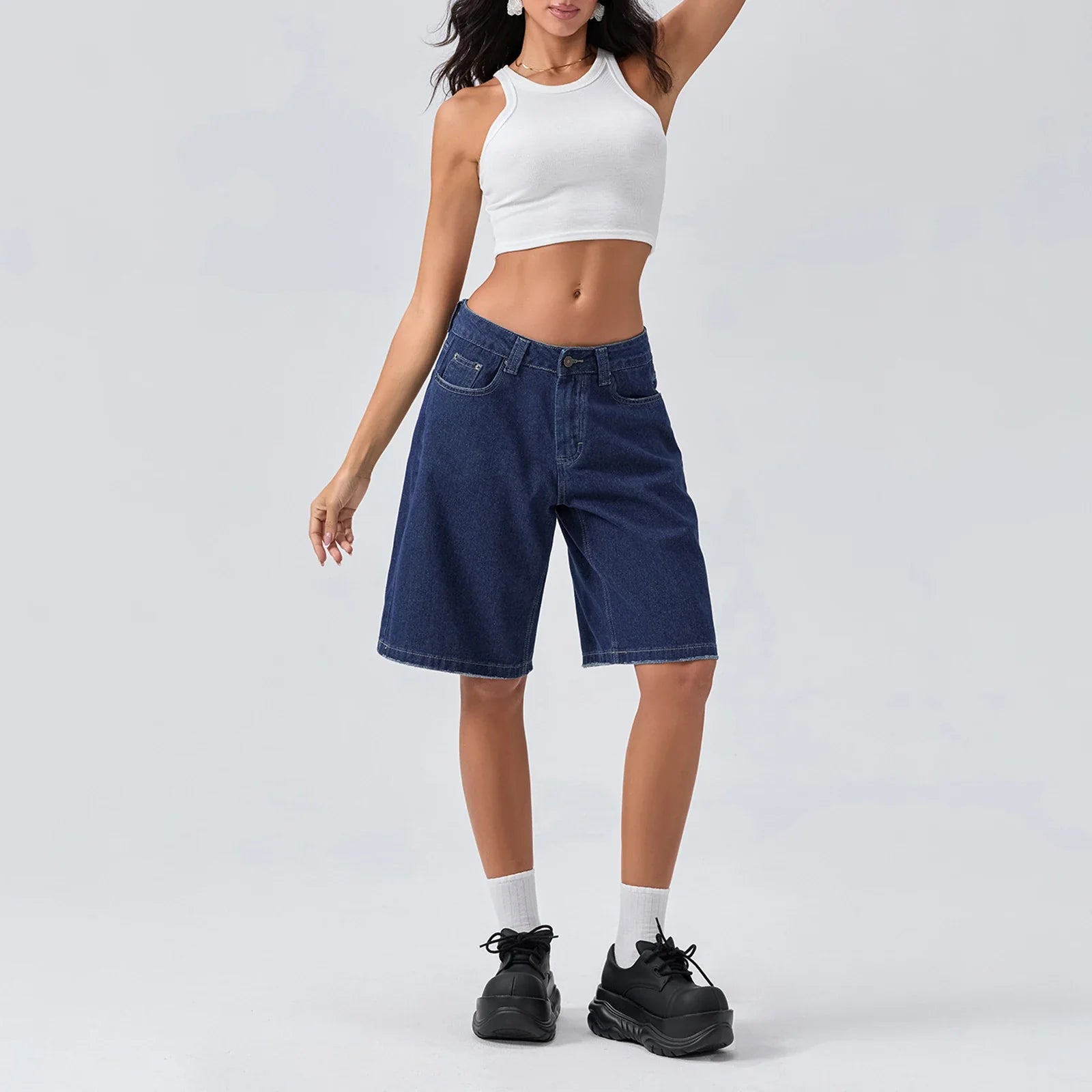 UrbanEase Denim Bermuda Shorts