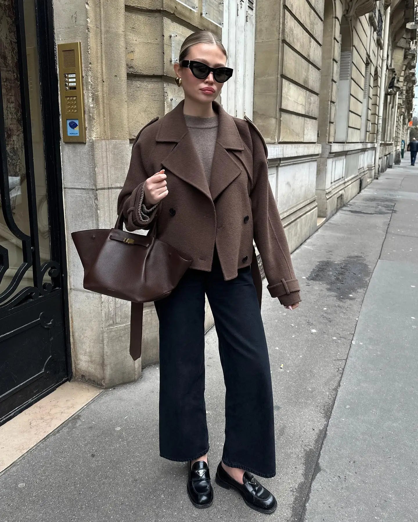 Camille Oversized Suede Bomber Jacket