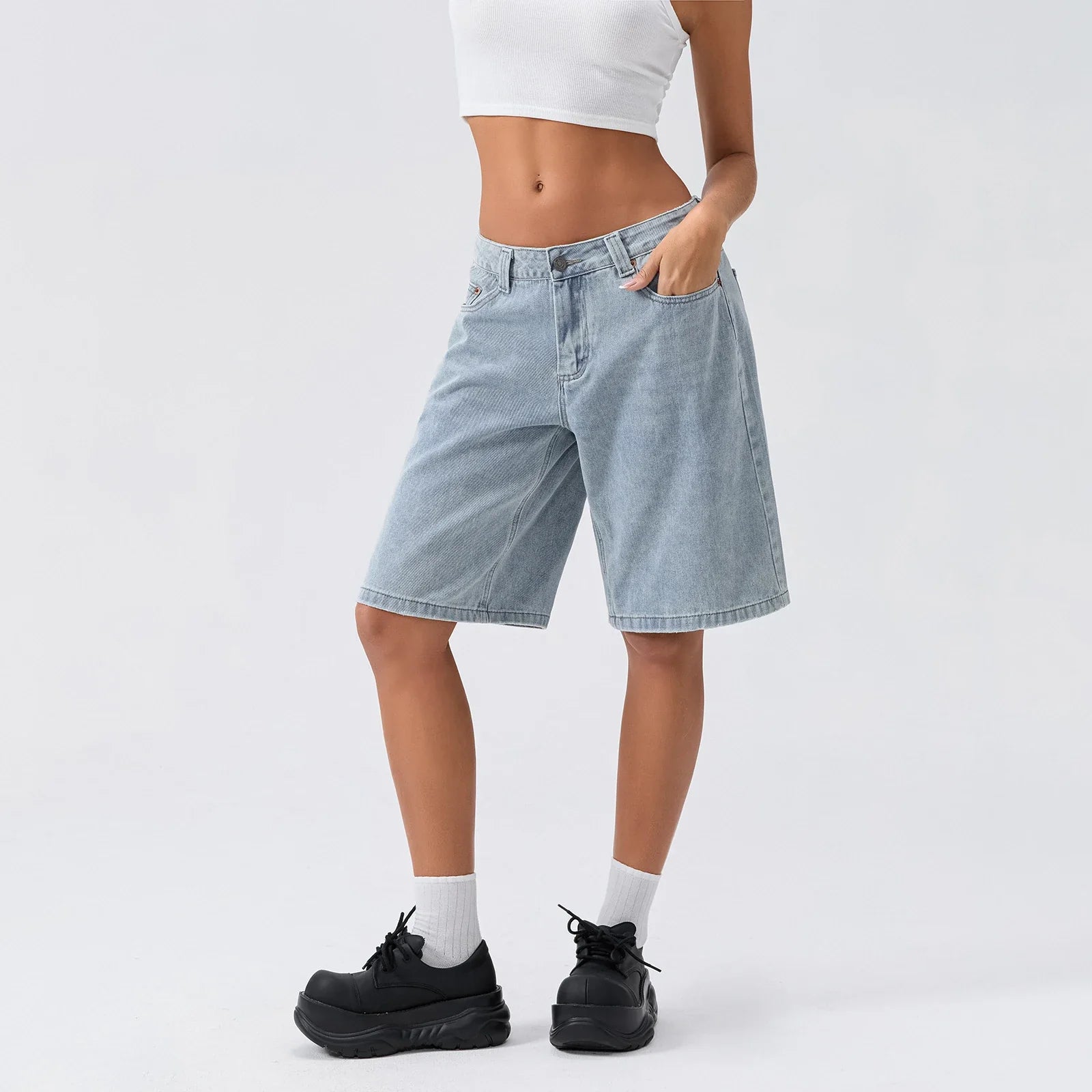UrbanEase Denim Bermuda Shorts
