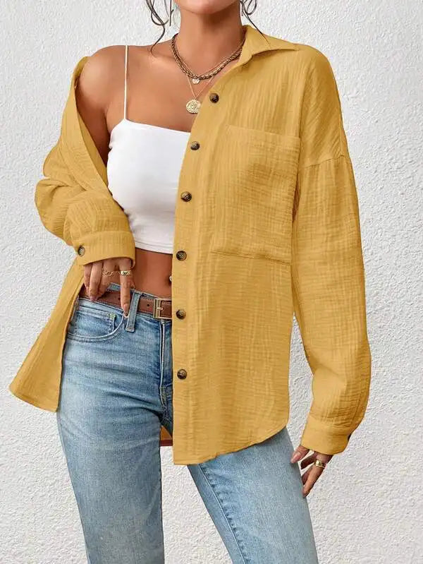 Coco Textured Button-Up Overshirt