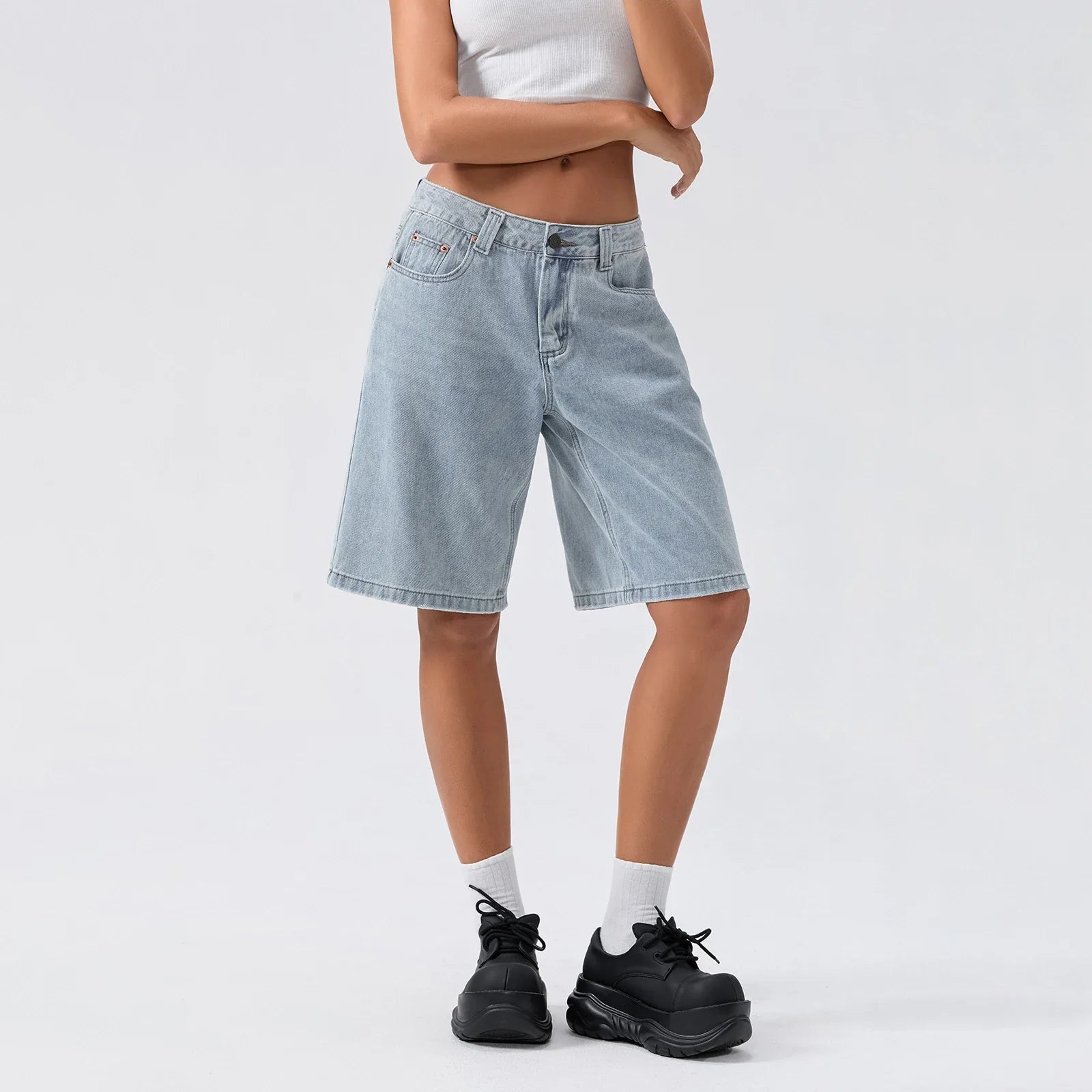 UrbanEase Denim Bermuda Shorts