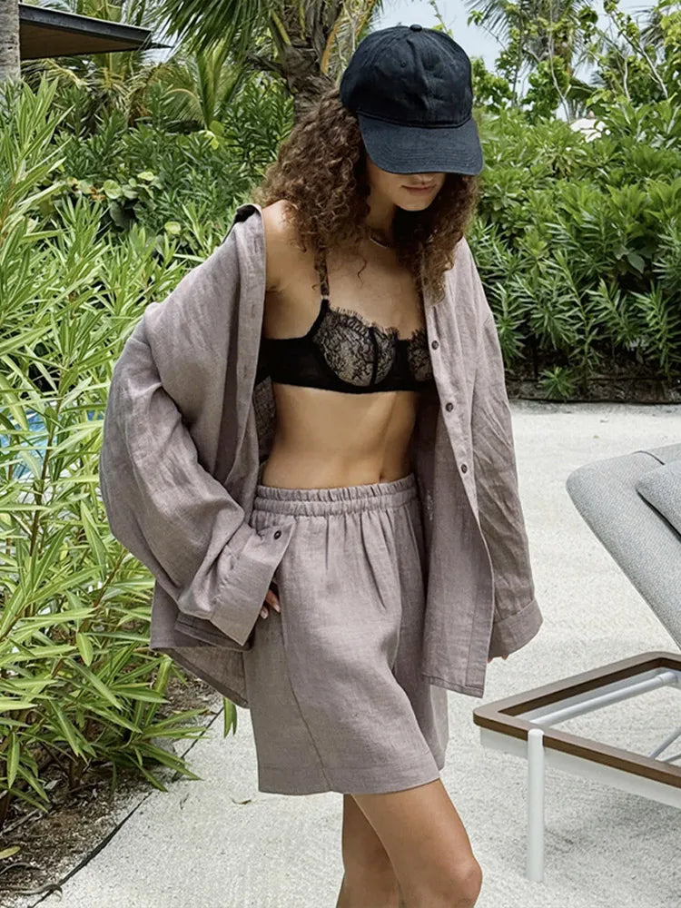 Andrea Breeze Linen Two-Piece Set