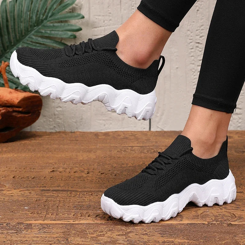 ShadowStride™ Chunky Knit Sneakers