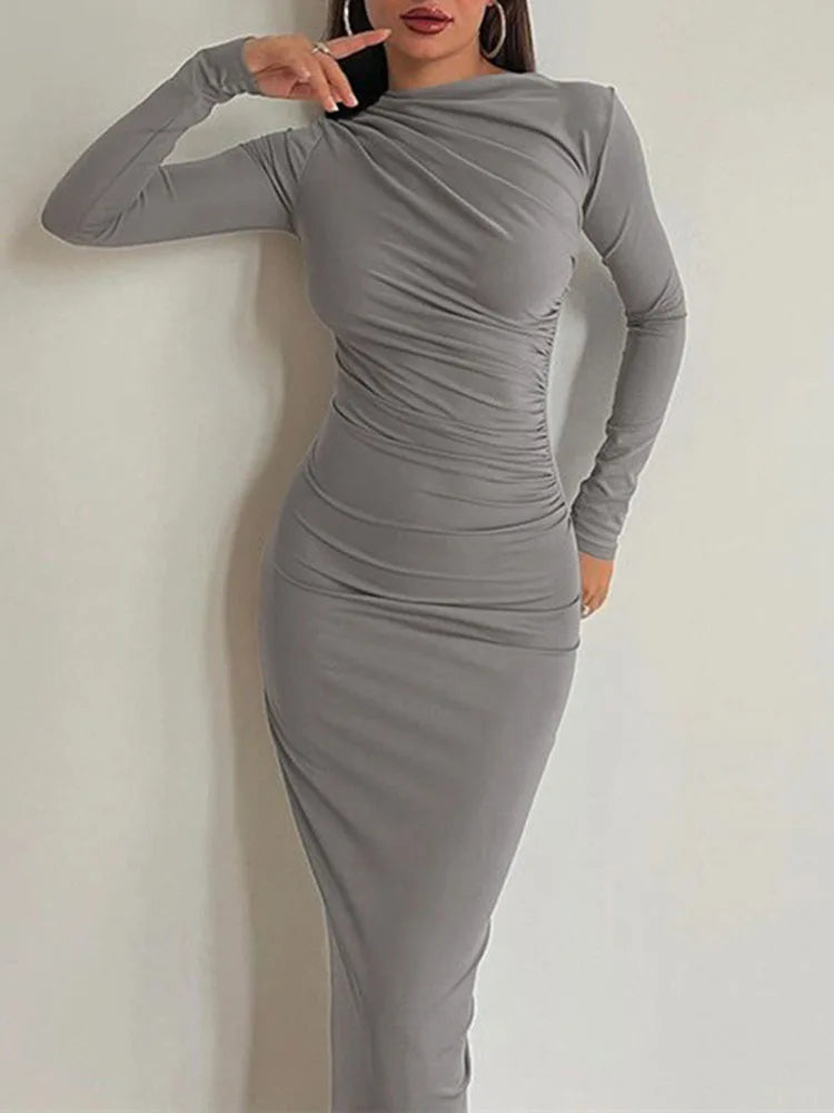 Dunja Long Sleeve Bodycon Maxi Dress