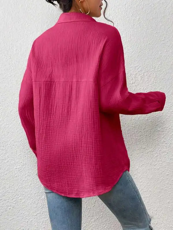 Coco Textured Button-Up Overshirt