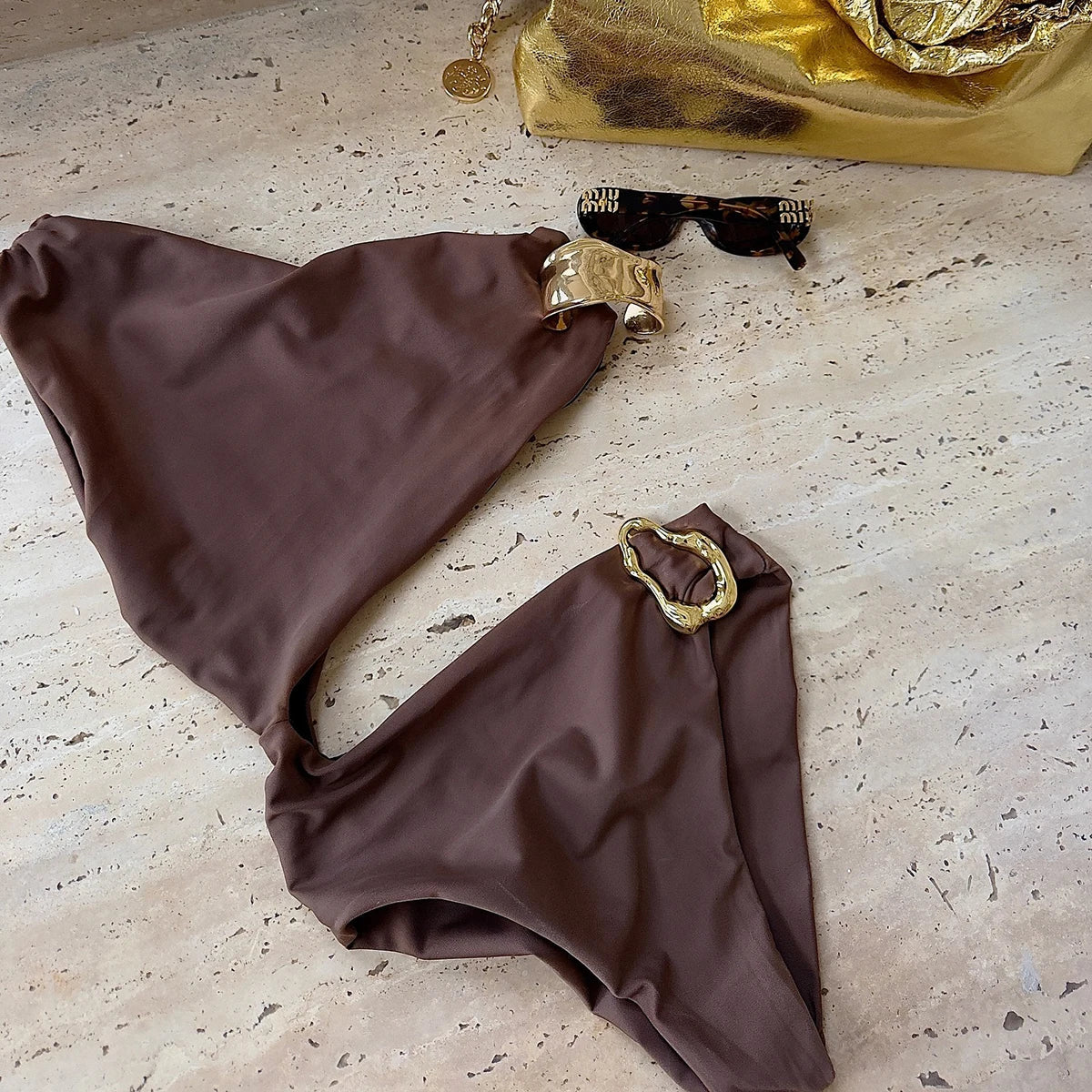 Aurelia One-Shoulder Cutout Bodysuit