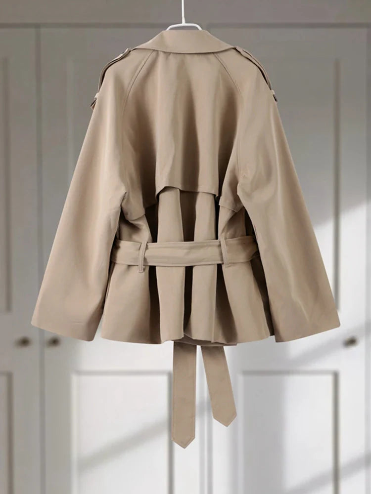 SculptedSilhouette™ Belted Oversize Trench – Luxe Structure Redefined