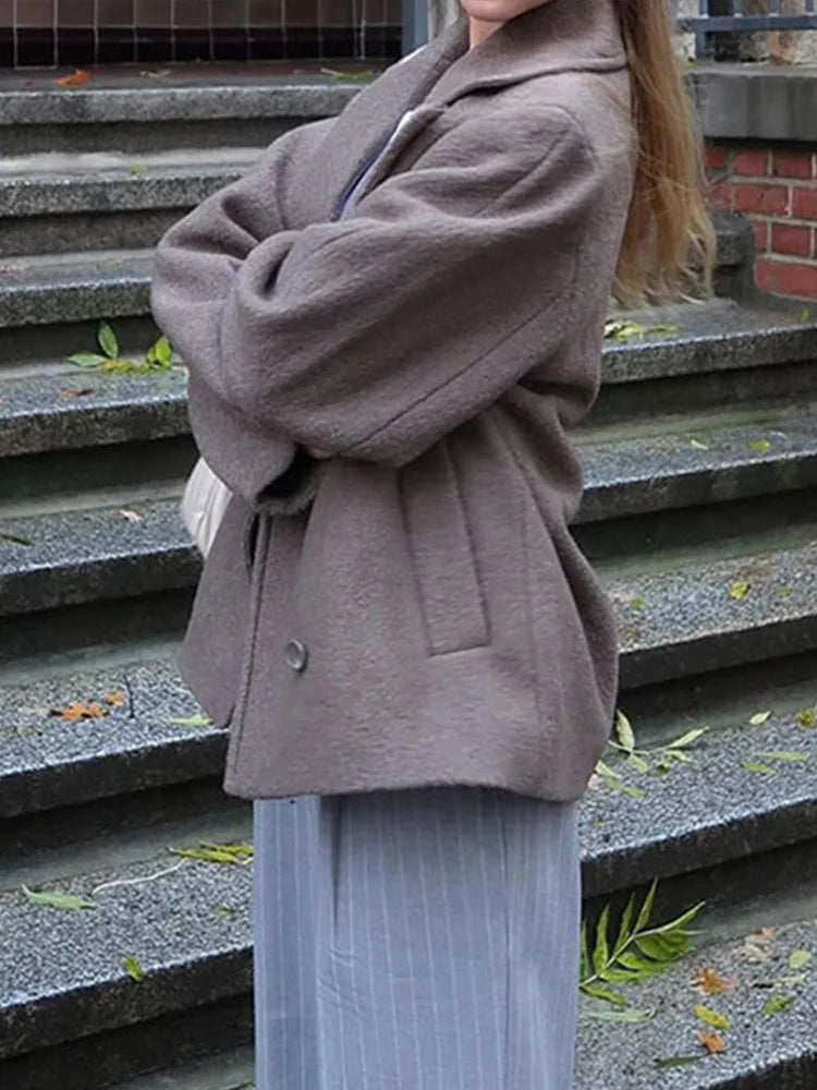 Ourania Oversized Wool Blend Coat