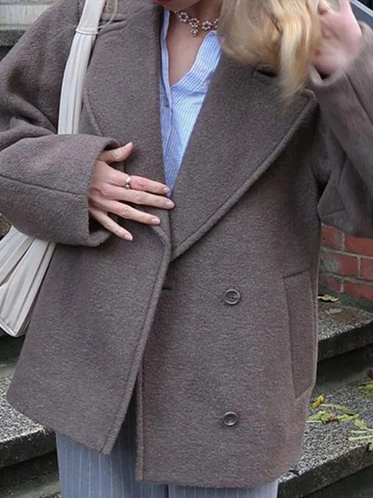 Ourania Oversized Wool Blend Coat