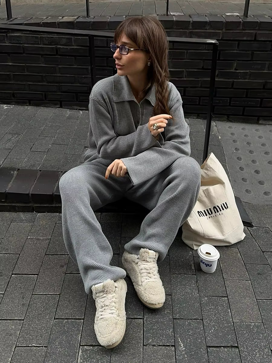 Nimué Cream Knit Lounge Set