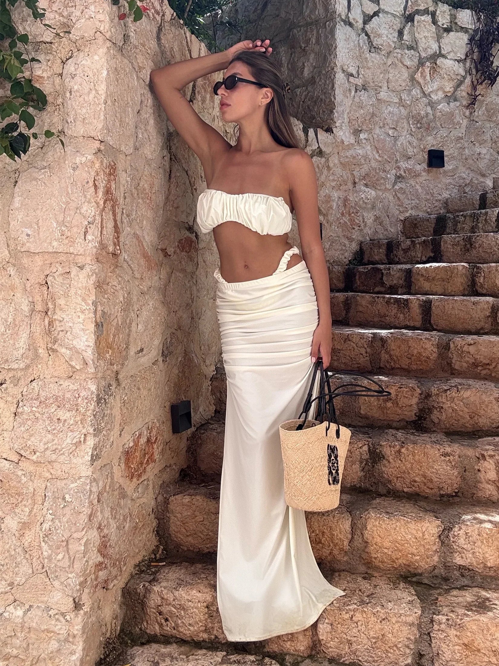 Santorini Sunset 3-Piece Skirt Set