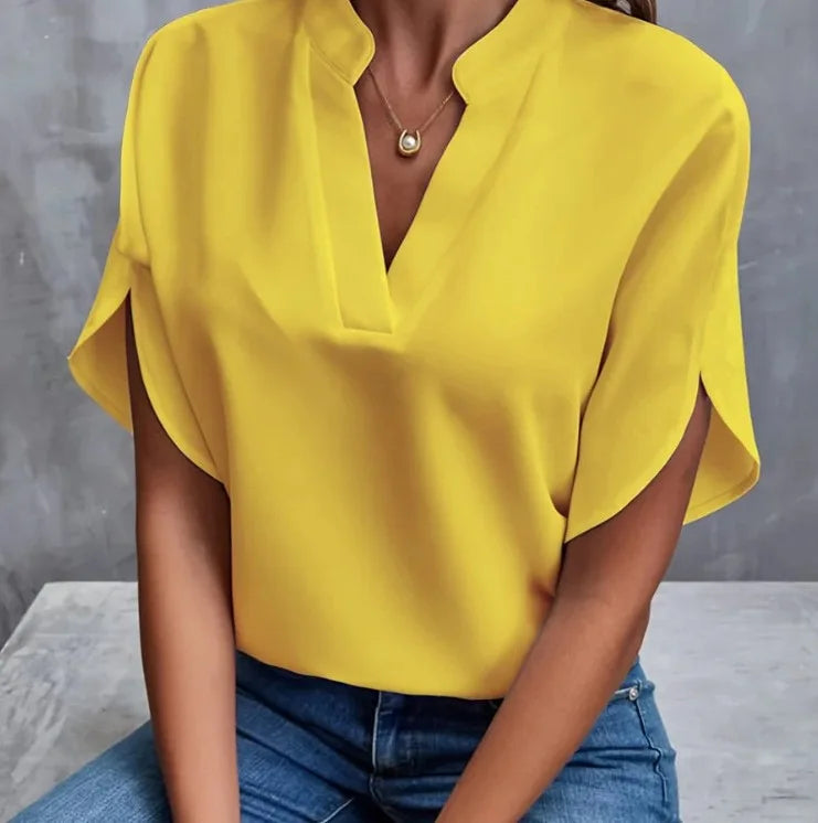 Dina V-Cut Relaxed Blouse