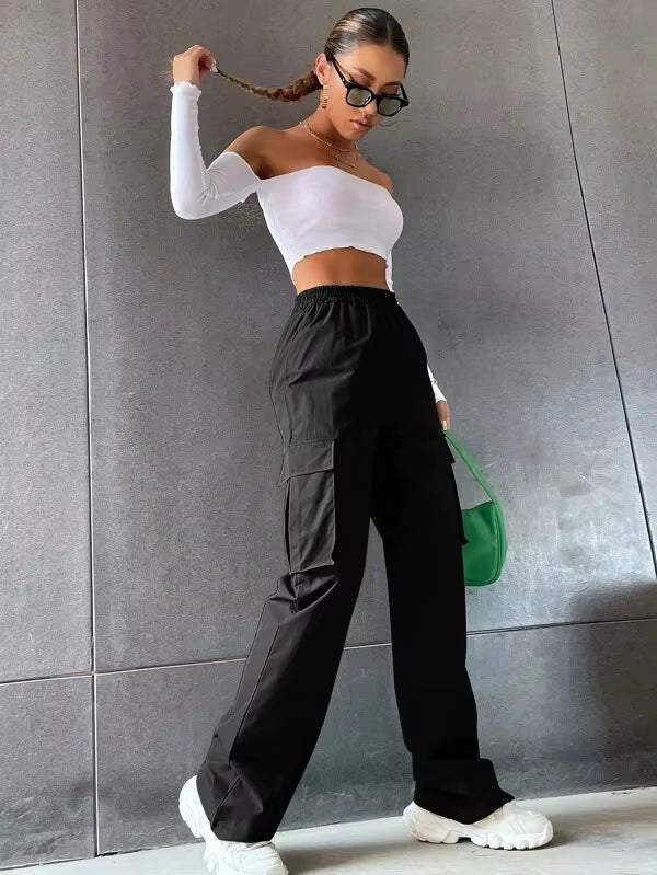 Kristin High-Waist Cargo Pants