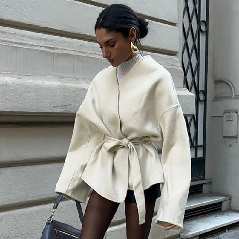 Serena Wrap Wool Coat