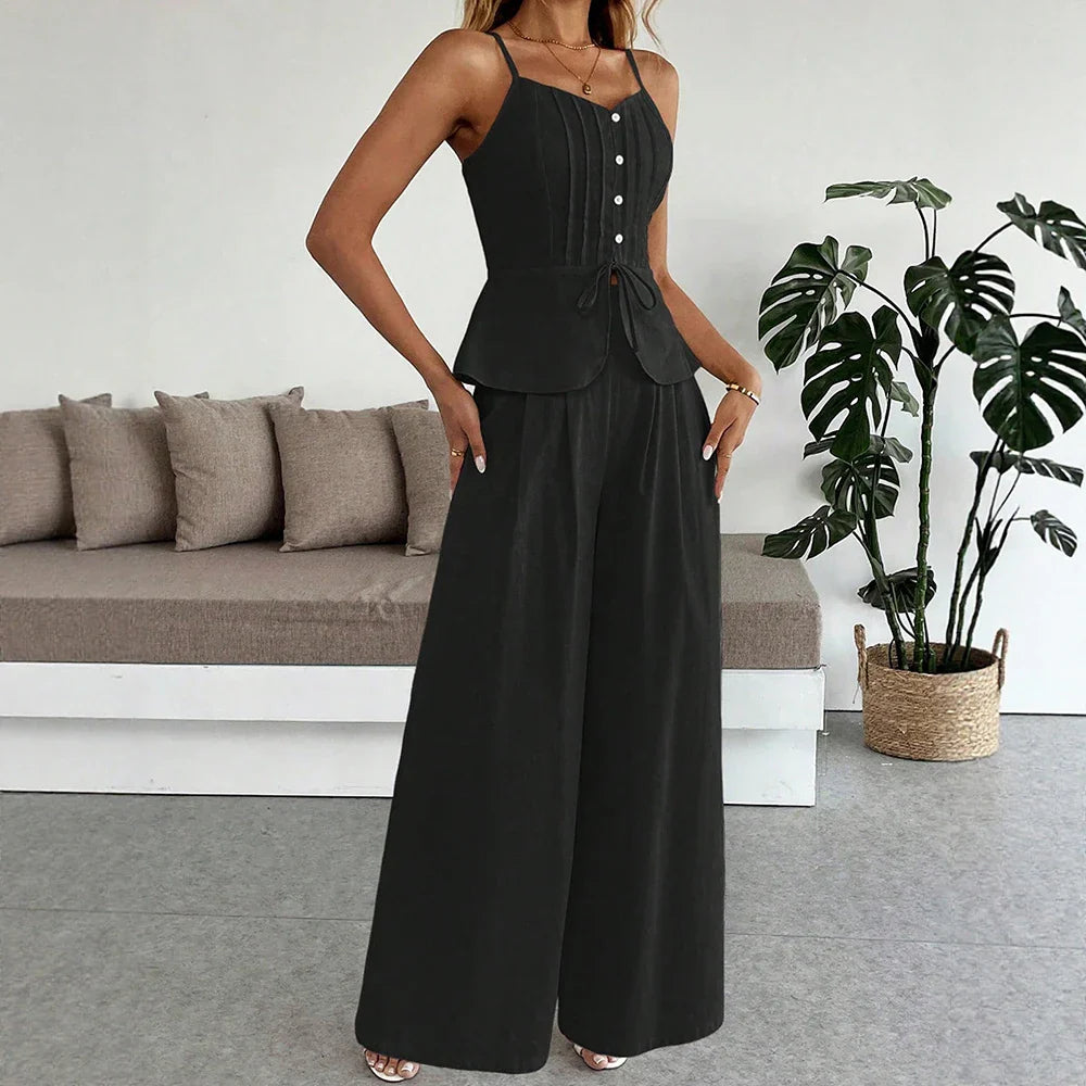 Catelyn Sky Breeze Wide-Leg Jumpsuit
