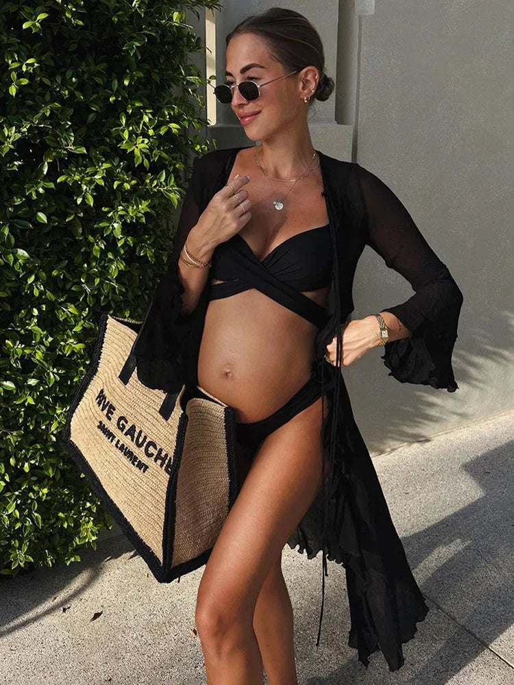 Whoopi Sheer Beach Kimono Cover-Up