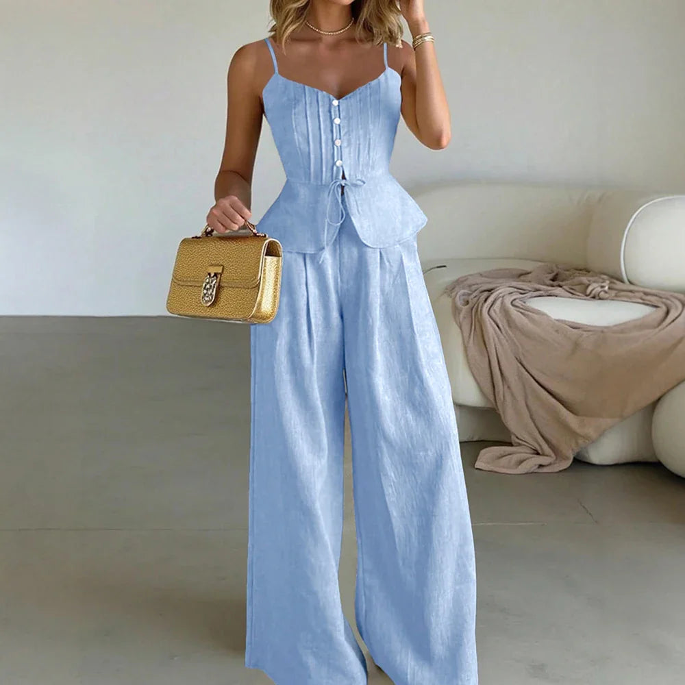 Catelyn Sky Breeze Wide-Leg Jumpsuit