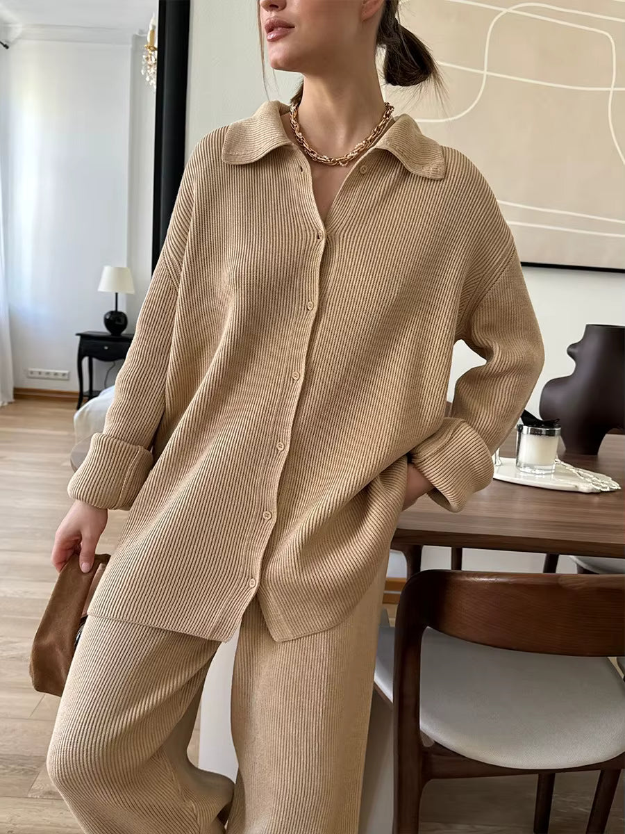 Nimué Cream Knit Lounge Set