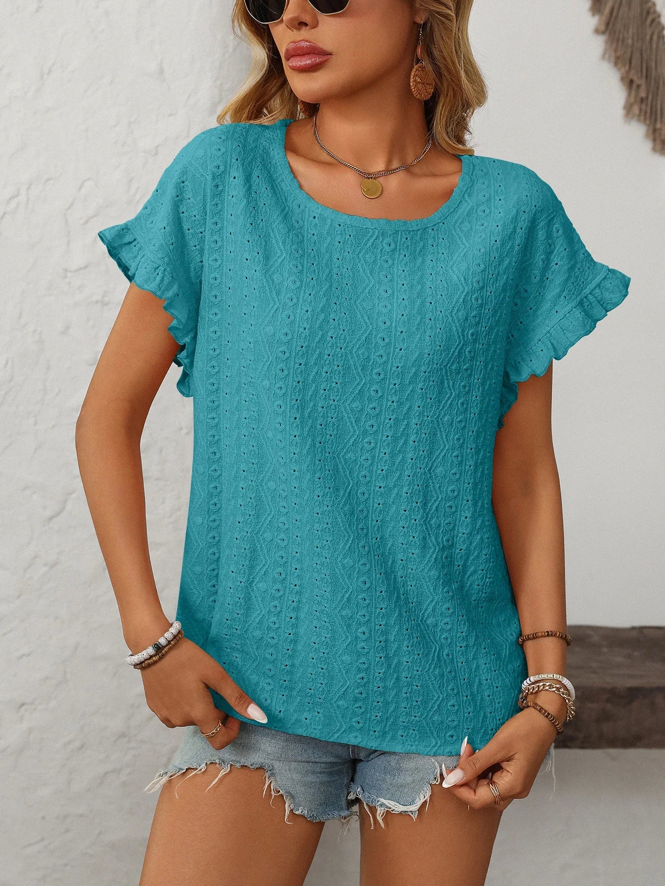 Lace Ruffle Tee