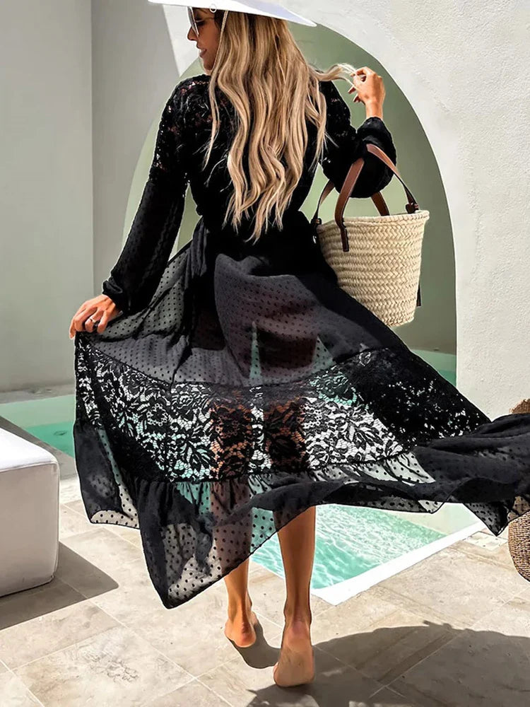 Alana Boho Lace Beach Kimono
