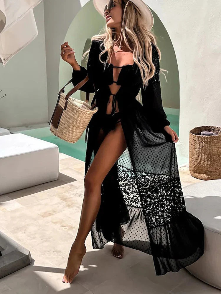 Alana Boho Lace Beach Kimono