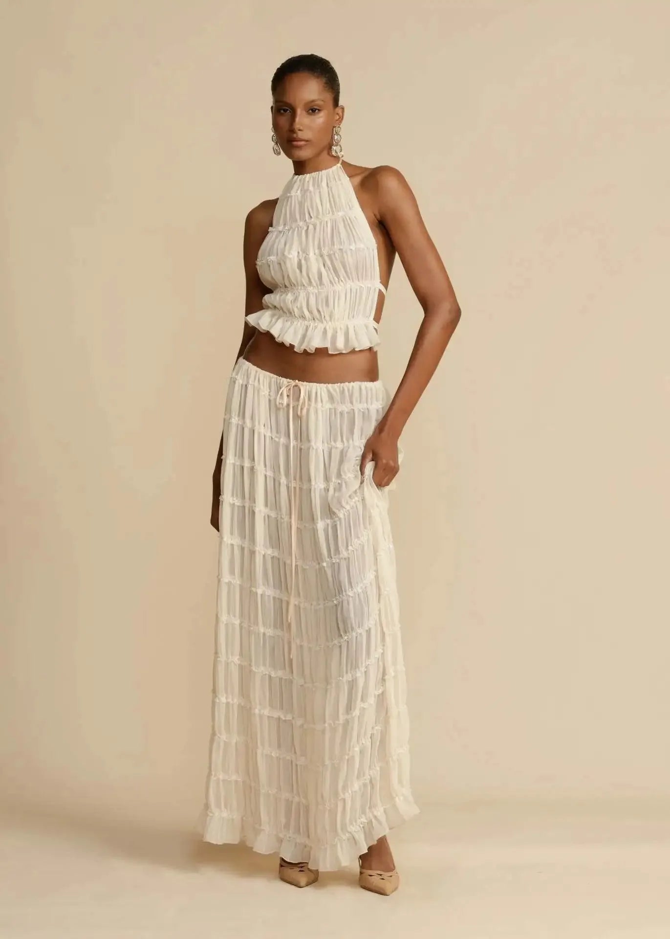 Yren Two-Piece Sheer Set