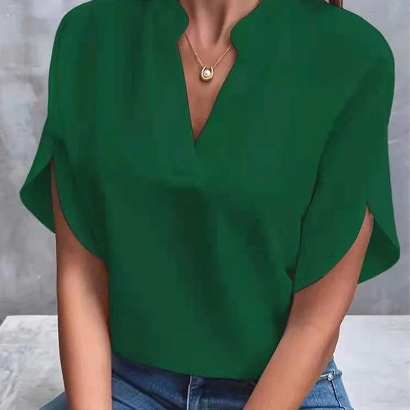 Dina V-Cut Relaxed Blouse
