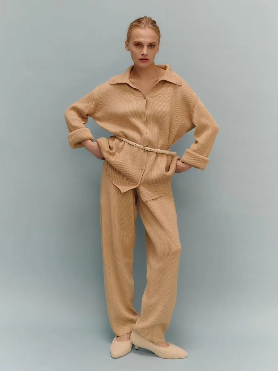 Nimué Cream Knit Lounge Set
