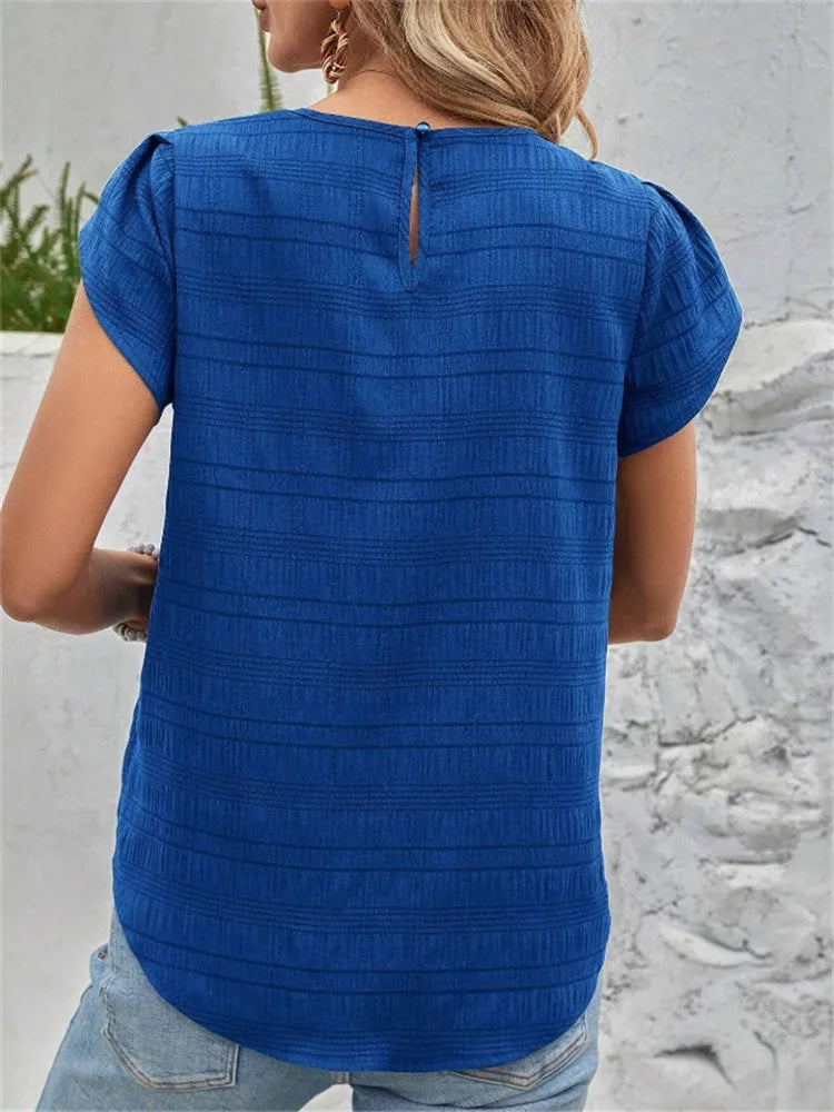 Anela Textured Puff Sleeve Blouse