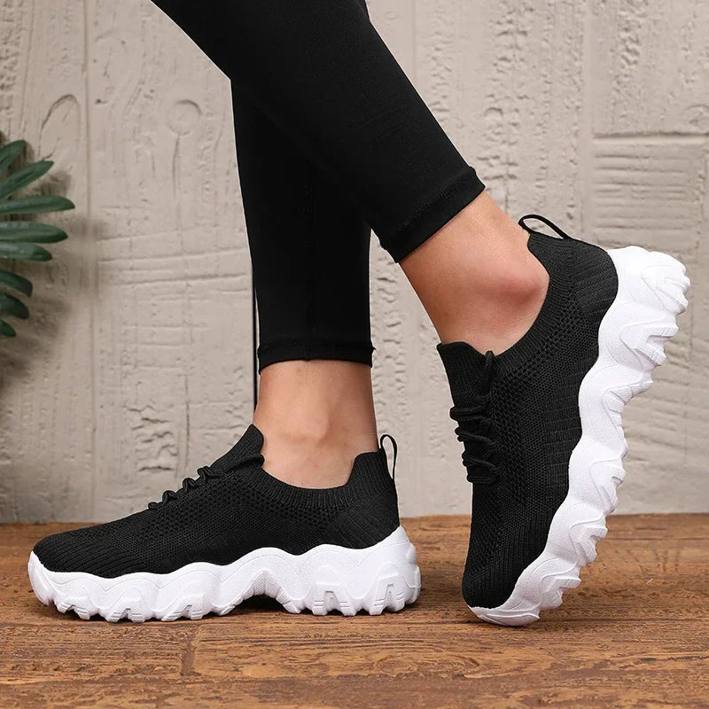 ShadowStride™ Chunky Knit Sneakers