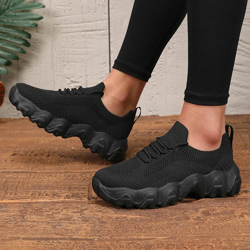 ShadowStride™ Chunky Knit Sneakers
