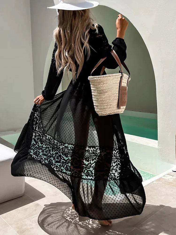 Alana Boho Lace Beach Kimono