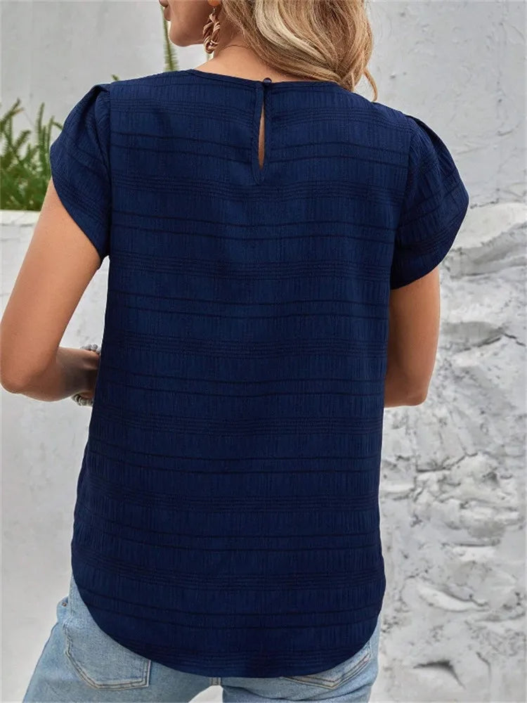 Anela Textured Puff Sleeve Blouse