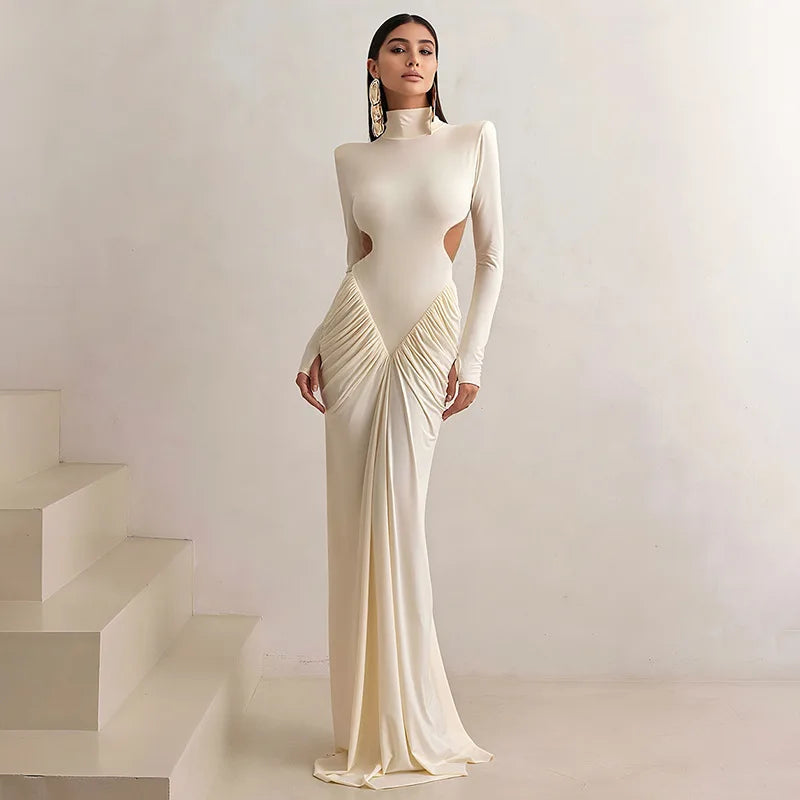 Ana Cut-Out Ruched Maxi Dress