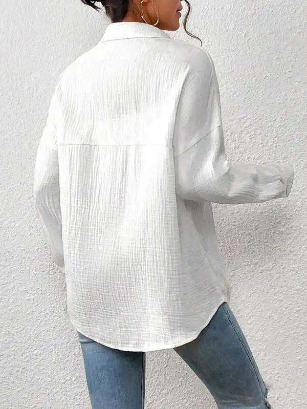 Coco Textured Button-Up Overshirt