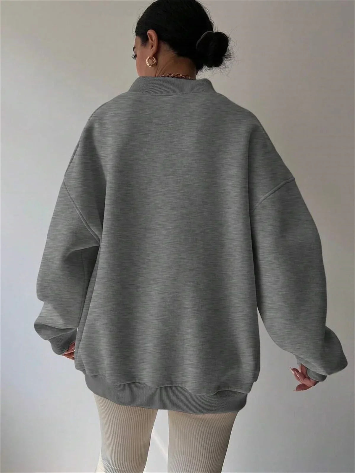 Aliy Oversized V-Neck Sweatshirt